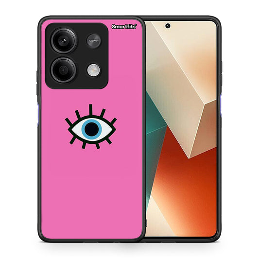 Θήκη Xiaomi Redmi Note 13 5G Blue Eye Pink από τη Smartfits με σχέδιο στο πίσω μέρος και μαύρο περίβλημα | Xiaomi Redmi Note 13 5G Blue Eye Pink case with colorful back and black bezels