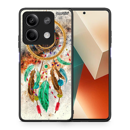 Θήκη Xiaomi Redmi Note 13 5G DreamCatcher Boho από τη Smartfits με σχέδιο στο πίσω μέρος και μαύρο περίβλημα | Xiaomi Redmi Note 13 5G DreamCatcher Boho case with colorful back and black bezels