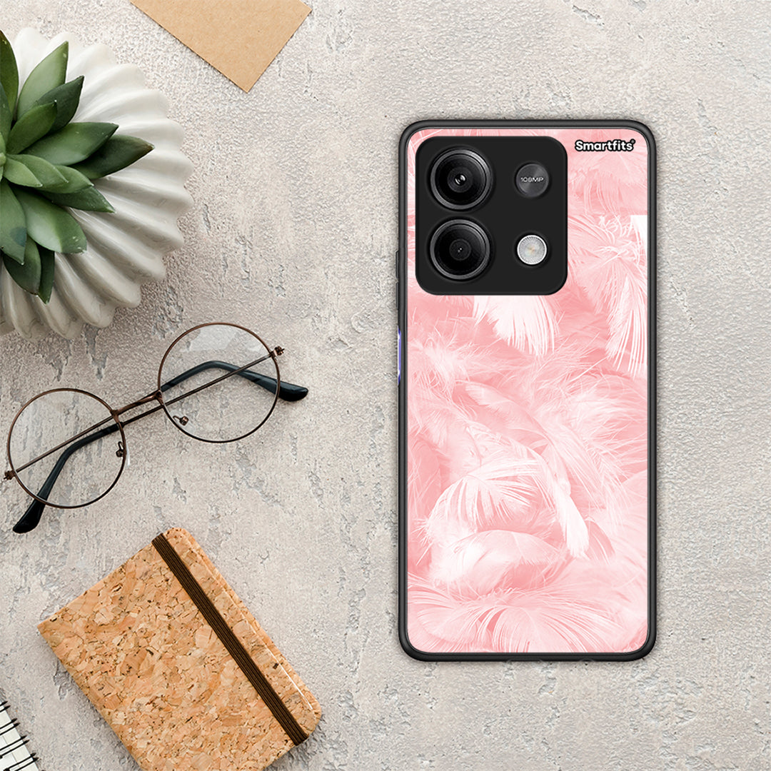 Boho Pink Feather - Xiaomi Redmi Note 13 5G θήκη