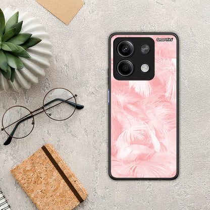 Boho Pink Feather - Xiaomi Redmi Note 13 5G θήκη