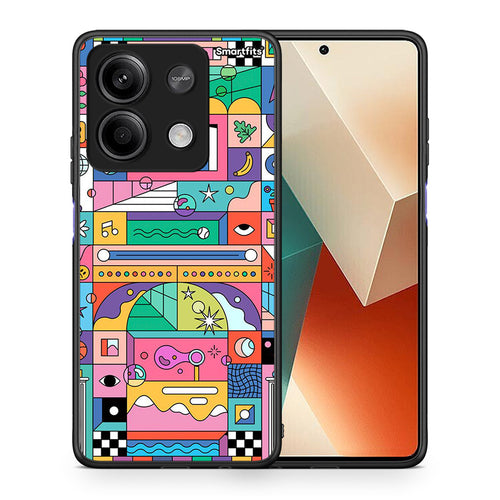 Θήκη Xiaomi Redmi Note 13 5G Bubbles Soap από τη Smartfits με σχέδιο στο πίσω μέρος και μαύρο περίβλημα | Xiaomi Redmi Note 13 5G Bubbles Soap case with colorful back and black bezels