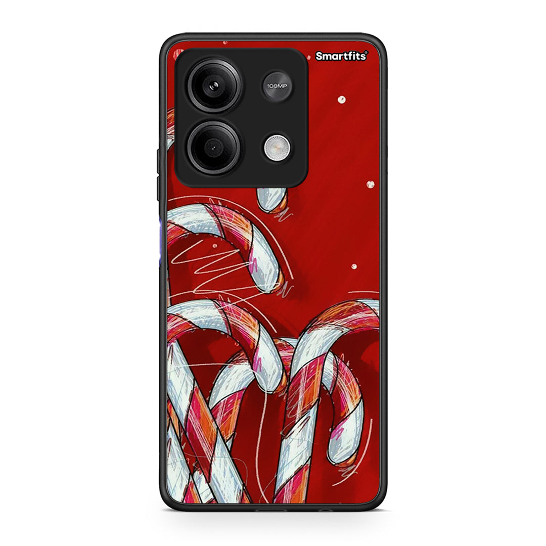 Xiaomi Redmi Note 13 5G Candy Cane θήκη από τη Smartfits με σχέδιο στο πίσω μέρος και μαύρο περίβλημα | Smartphone case with colorful back and black bezels by Smartfits