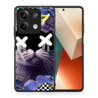 Thumbnail for Θήκη Xiaomi Redmi Note 13 5G Cat Collage από τη Smartfits με σχέδιο στο πίσω μέρος και μαύρο περίβλημα | Xiaomi Redmi Note 13 5G Cat Collage case with colorful back and black bezels