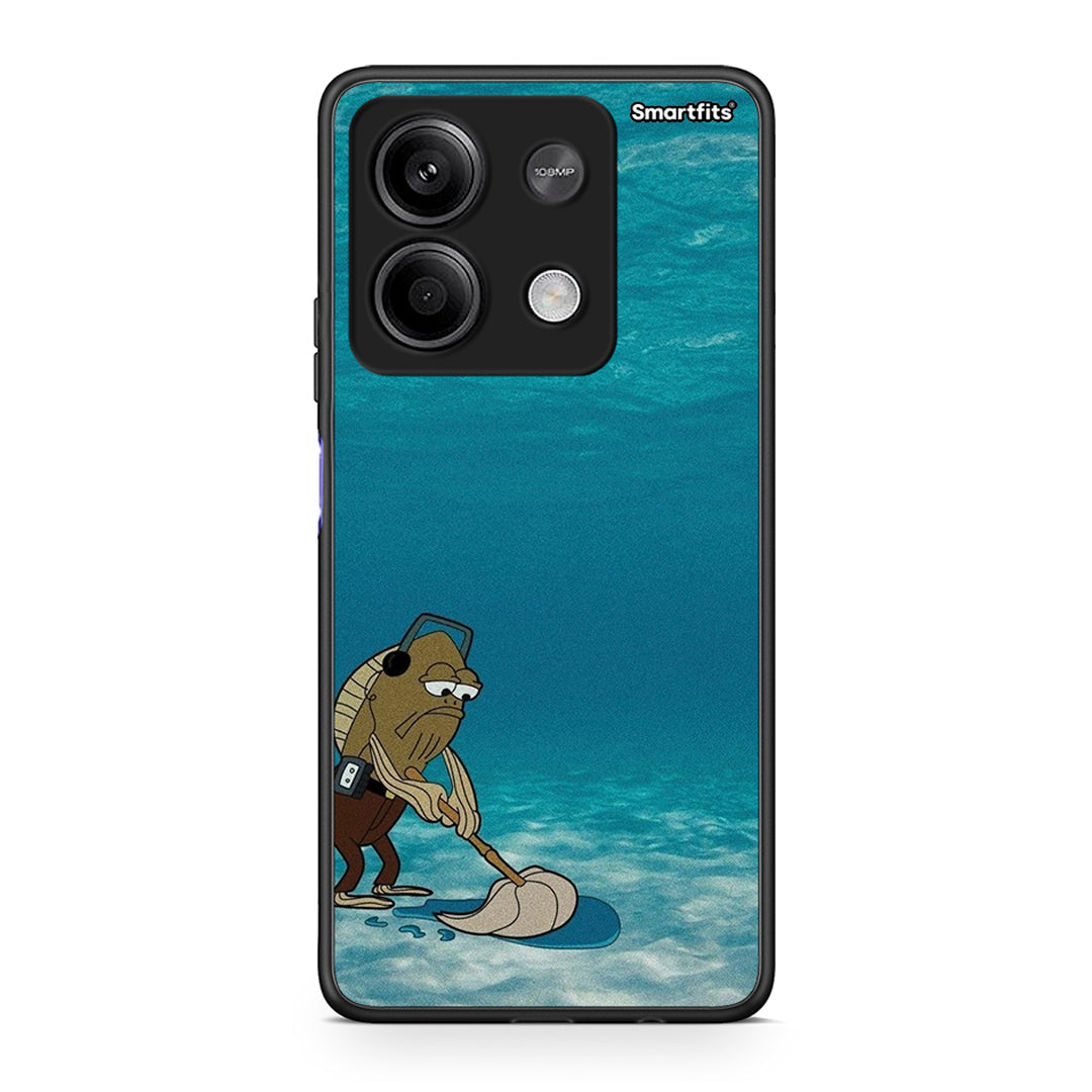 Xiaomi Redmi Note 13 5G Clean The Ocean Θήκη από τη Smartfits με σχέδιο στο πίσω μέρος και μαύρο περίβλημα | Smartphone case with colorful back and black bezels by Smartfits