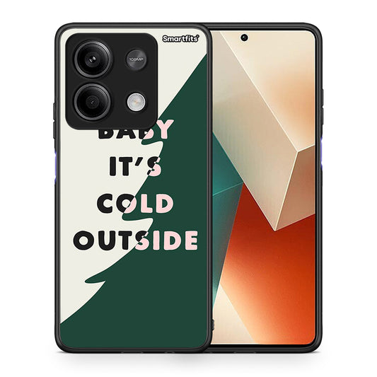 Θήκη Xiaomi Redmi Note 13 5G Cold Outside από τη Smartfits με σχέδιο στο πίσω μέρος και μαύρο περίβλημα | Xiaomi Redmi Note 13 5G Cold Outside case with colorful back and black bezels