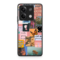 Thumbnail for Xiaomi Redmi Note 13 5G Collage Bitchin Θήκη Αγίου Βαλεντίνου από τη Smartfits με σχέδιο στο πίσω μέρος και μαύρο περίβλημα | Smartphone case with colorful back and black bezels by Smartfits