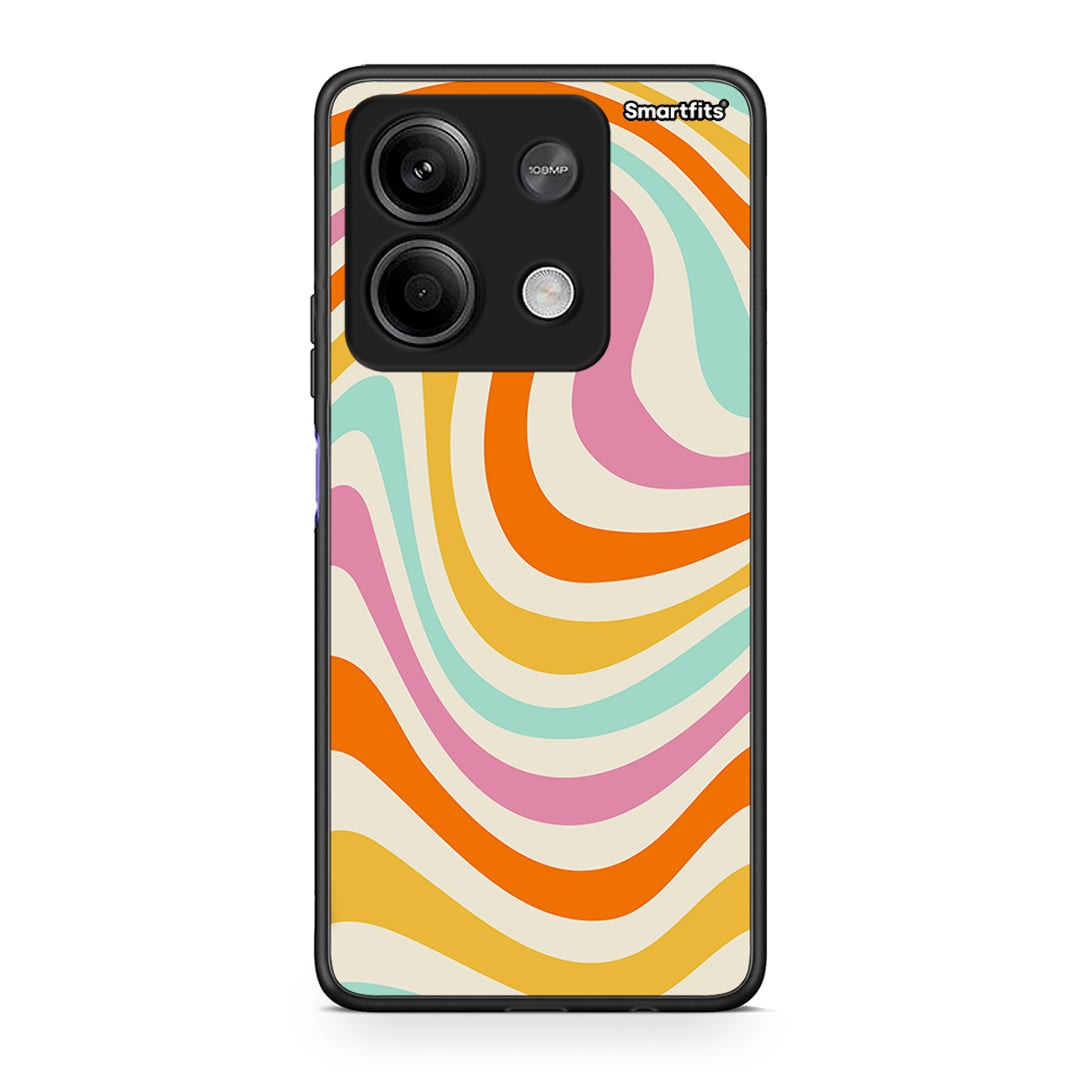 Xiaomi Redmi Note 13 5G Colourful Waves θήκη από τη Smartfits με σχέδιο στο πίσω μέρος και μαύρο περίβλημα | Smartphone case with colorful back and black bezels by Smartfits