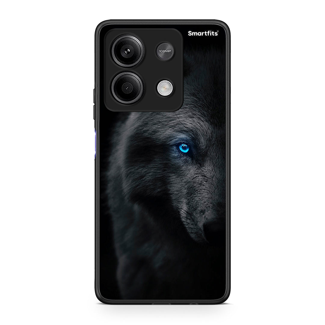 Xiaomi Redmi Note 13 5G Dark Wolf θήκη από τη Smartfits με σχέδιο στο πίσω μέρος και μαύρο περίβλημα | Smartphone case with colorful back and black bezels by Smartfits