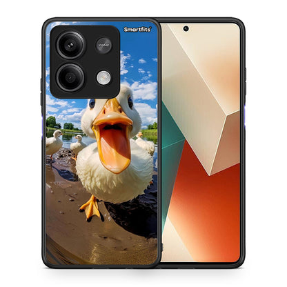 Θήκη Xiaomi Redmi Note 13 5G Duck Face από τη Smartfits με σχέδιο στο πίσω μέρος και μαύρο περίβλημα | Xiaomi Redmi Note 13 5G Duck Face case with colorful back and black bezels