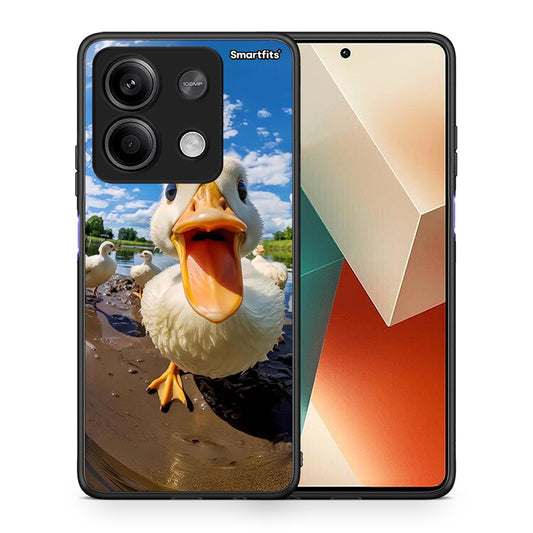 Θήκη Xiaomi Redmi Note 13 5G Duck Face από τη Smartfits με σχέδιο στο πίσω μέρος και μαύρο περίβλημα | Xiaomi Redmi Note 13 5G Duck Face case with colorful back and black bezels