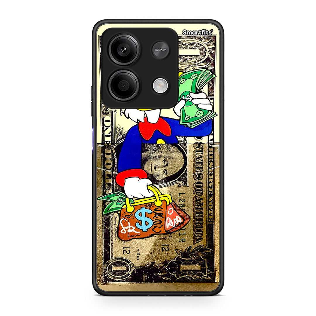 Xiaomi Redmi Note 13 5G Duck Money Θήκη από τη Smartfits με σχέδιο στο πίσω μέρος και μαύρο περίβλημα | Smartphone case with colorful back and black bezels by Smartfits