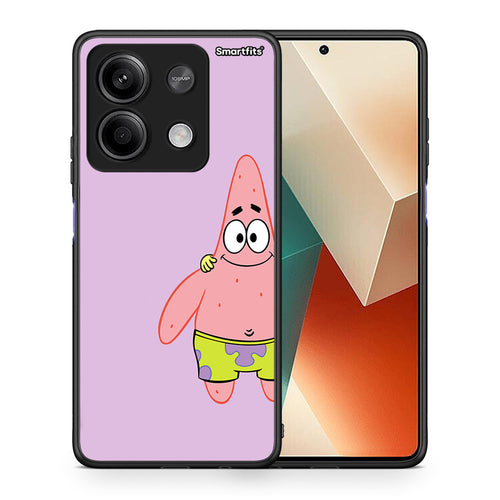 Θήκη Xiaomi Redmi Note 13 5G Friends Patrick από τη Smartfits με σχέδιο στο πίσω μέρος και μαύρο περίβλημα | Xiaomi Redmi Note 13 5G Friends Patrick case with colorful back and black bezels