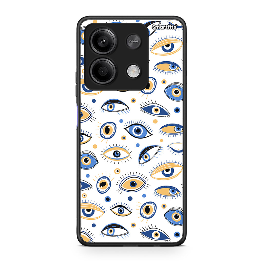 Xiaomi Redmi Note 13 5G Ftou Ftou θήκη από τη Smartfits με σχέδιο στο πίσω μέρος και μαύρο περίβλημα | Smartphone case with colorful back and black bezels by Smartfits