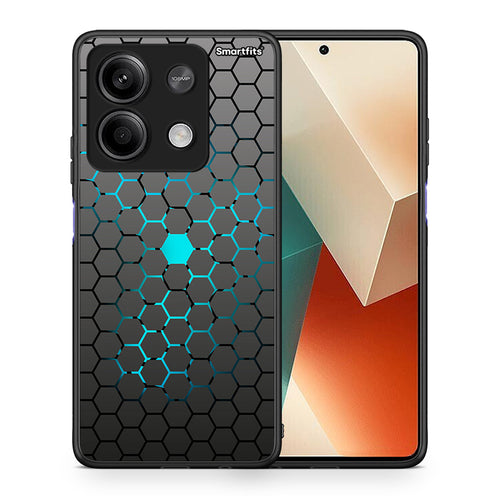 Θήκη Xiaomi Redmi Note 13 5G Hexagonal Geometric από τη Smartfits με σχέδιο στο πίσω μέρος και μαύρο περίβλημα | Xiaomi Redmi Note 13 5G Hexagonal Geometric case with colorful back and black bezels