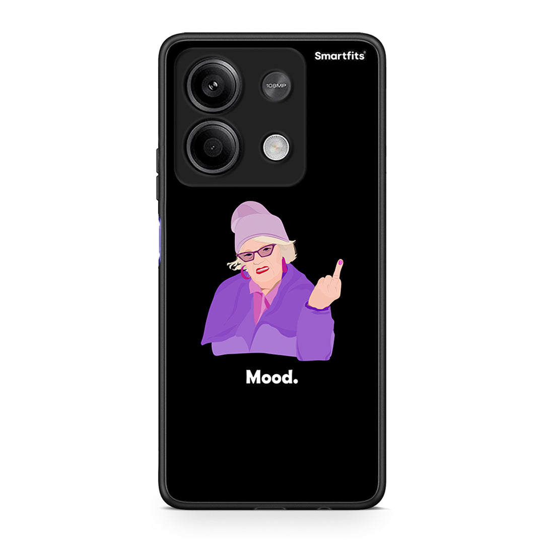 Xiaomi Redmi Note 13 5G Grandma Mood Black θήκη από τη Smartfits με σχέδιο στο πίσω μέρος και μαύρο περίβλημα | Smartphone case with colorful back and black bezels by Smartfits