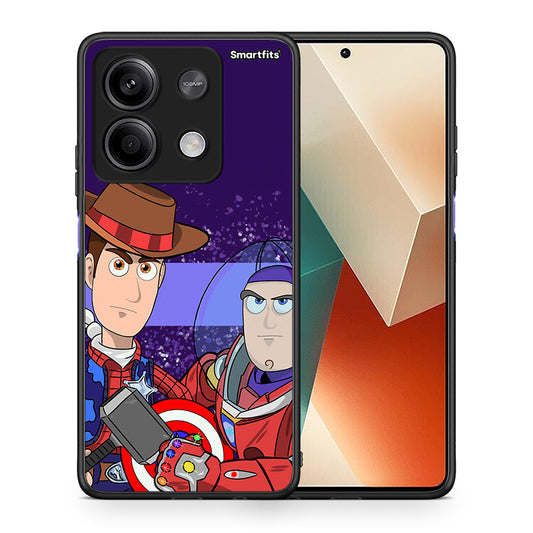 Θήκη Xiaomi Redmi Note 13 5G Infinity Story από τη Smartfits με σχέδιο στο πίσω μέρος και μαύρο περίβλημα | Xiaomi Redmi Note 13 5G Infinity Story case with colorful back and black bezels
