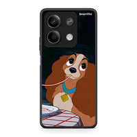Thumbnail for Xiaomi Redmi Note 13 5G Lady And Tramp 2 Θήκη Αγίου Βαλεντίνου από τη Smartfits με σχέδιο στο πίσω μέρος και μαύρο περίβλημα | Smartphone case with colorful back and black bezels by Smartfits