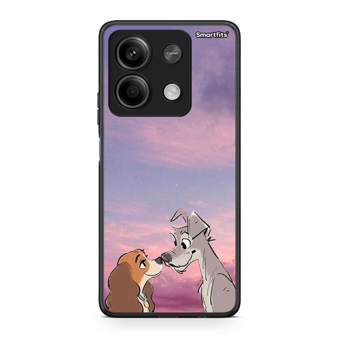 Xiaomi Redmi Note 13 5G Lady And Tramp θήκη από τη Smartfits με σχέδιο στο πίσω μέρος και μαύρο περίβλημα | Smartphone case with colorful back and black bezels by Smartfits