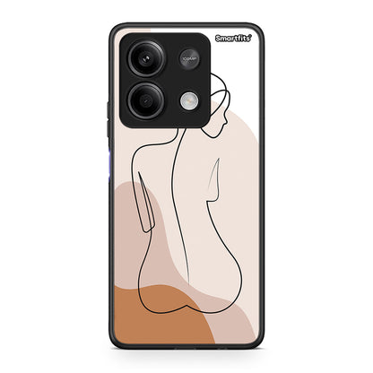 Xiaomi Redmi Note 13 5G LineArt Woman θήκη από τη Smartfits με σχέδιο στο πίσω μέρος και μαύρο περίβλημα | Smartphone case with colorful back and black bezels by Smartfits
