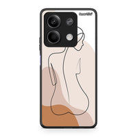 Thumbnail for Xiaomi Redmi Note 13 5G LineArt Woman θήκη από τη Smartfits με σχέδιο στο πίσω μέρος και μαύρο περίβλημα | Smartphone case with colorful back and black bezels by Smartfits