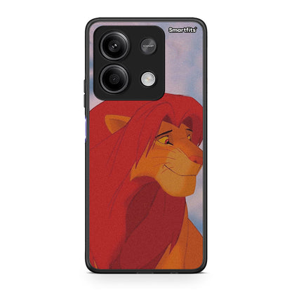 Xiaomi Redmi Note 13 5G Lion Love 1 Θήκη Αγίου Βαλεντίνου από τη Smartfits με σχέδιο στο πίσω μέρος και μαύρο περίβλημα | Smartphone case with colorful back and black bezels by Smartfits