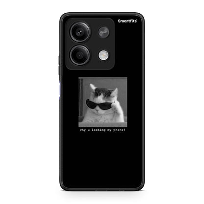 Xiaomi Redmi Note 13 5G Meme Cat θήκη από τη Smartfits με σχέδιο στο πίσω μέρος και μαύρο περίβλημα | Smartphone case with colorful back and black bezels by Smartfits