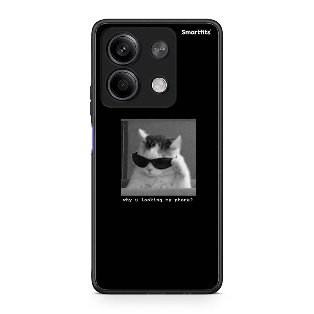 Xiaomi Redmi Note 13 5G Meme Cat θήκη από τη Smartfits με σχέδιο στο πίσω μέρος και μαύρο περίβλημα | Smartphone case with colorful back and black bezels by Smartfits
