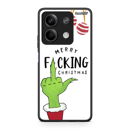 Xiaomi Redmi Note 13 5G Merry F Xmas θήκη από τη Smartfits με σχέδιο στο πίσω μέρος και μαύρο περίβλημα | Smartphone case with colorful back and black bezels by Smartfits