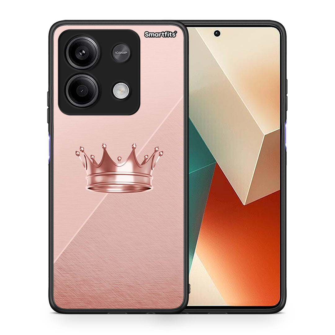 Θήκη Xiaomi Redmi Note 13 5G Crown Minimal από τη Smartfits με σχέδιο στο πίσω μέρος και μαύρο περίβλημα | Xiaomi Redmi Note 13 5G Crown Minimal case with colorful back and black bezels