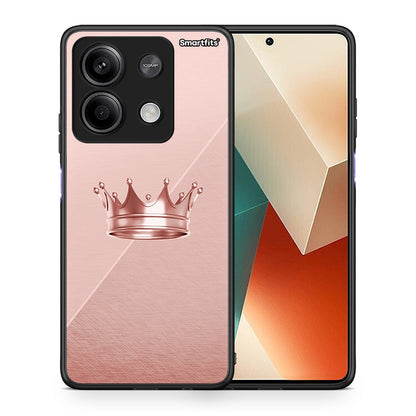 Θήκη Xiaomi Redmi Note 13 5G Crown Minimal από τη Smartfits με σχέδιο στο πίσω μέρος και μαύρο περίβλημα | Xiaomi Redmi Note 13 5G Crown Minimal case with colorful back and black bezels