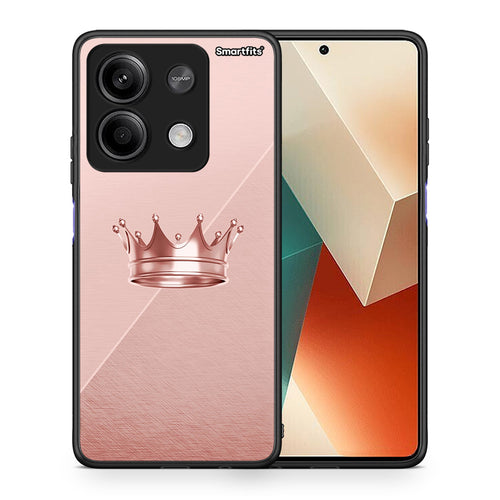 Θήκη Xiaomi Redmi Note 13 5G Crown Minimal από τη Smartfits με σχέδιο στο πίσω μέρος και μαύρο περίβλημα | Xiaomi Redmi Note 13 5G Crown Minimal case with colorful back and black bezels
