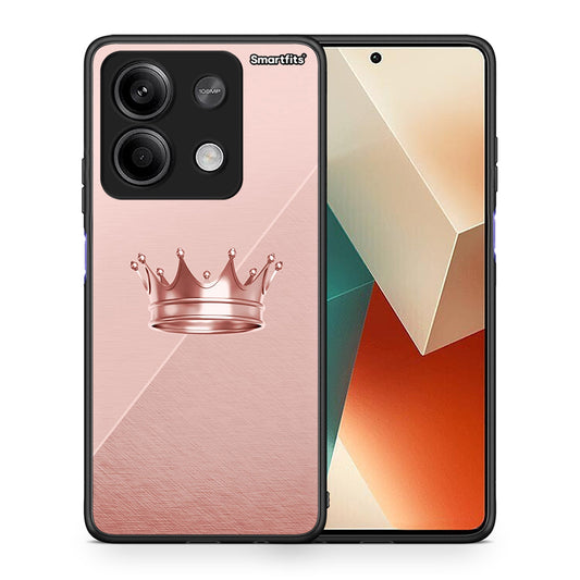Θήκη Xiaomi Redmi Note 13 5G Crown Minimal από τη Smartfits με σχέδιο στο πίσω μέρος και μαύρο περίβλημα | Xiaomi Redmi Note 13 5G Crown Minimal case with colorful back and black bezels