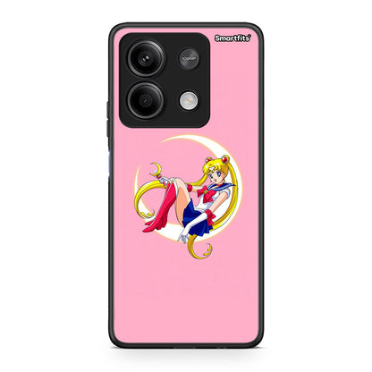 Xiaomi Redmi Note 13 5G Moon Girl θήκη από τη Smartfits με σχέδιο στο πίσω μέρος και μαύρο περίβλημα | Smartphone case with colorful back and black bezels by Smartfits