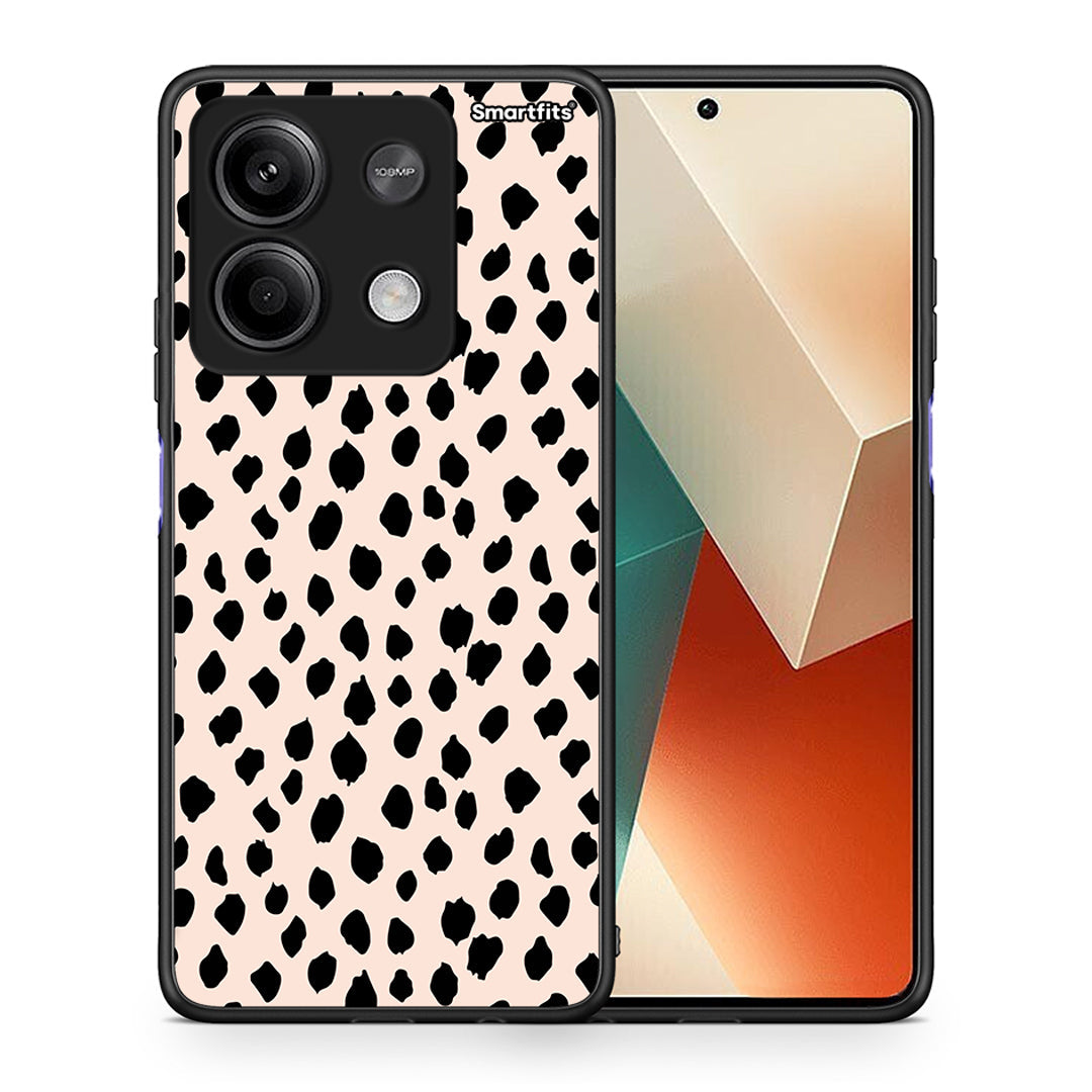 Θήκη Xiaomi Redmi Note 13 5G New Polka Dots από τη Smartfits με σχέδιο στο πίσω μέρος και μαύρο περίβλημα | Xiaomi Redmi Note 13 5G New Polka Dots case with colorful back and black bezels