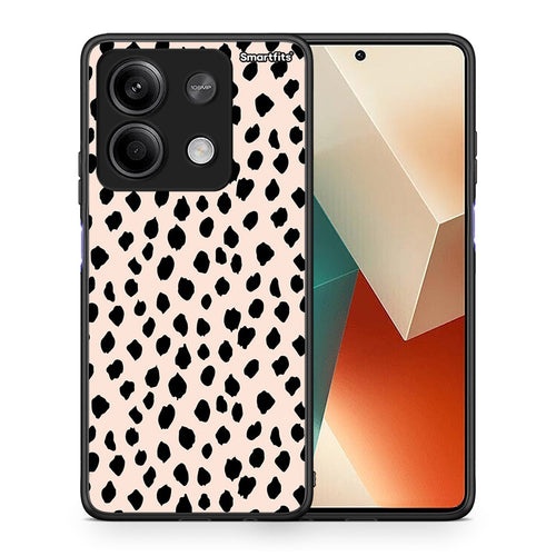 Θήκη Xiaomi Redmi Note 13 5G New Polka Dots από τη Smartfits με σχέδιο στο πίσω μέρος και μαύρο περίβλημα | Xiaomi Redmi Note 13 5G New Polka Dots case with colorful back and black bezels