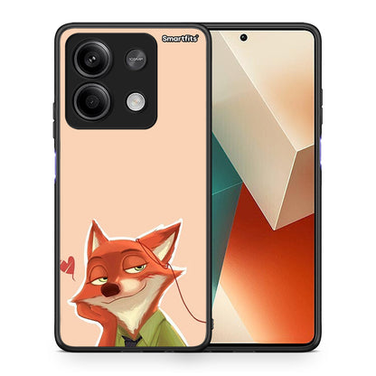 Θήκη Xiaomi Redmi Note 13 5G Nick Wilde And Judy Hopps Love 1 από τη Smartfits με σχέδιο στο πίσω μέρος και μαύρο περίβλημα | Xiaomi Redmi Note 13 5G Nick Wilde And Judy Hopps Love 1 case with colorful back and black bezels