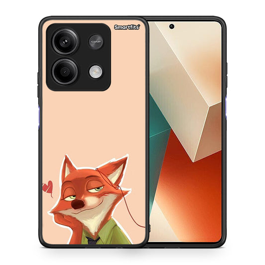 Θήκη Xiaomi Redmi Note 13 5G Nick Wilde And Judy Hopps Love 1 από τη Smartfits με σχέδιο στο πίσω μέρος και μαύρο περίβλημα | Xiaomi Redmi Note 13 5G Nick Wilde And Judy Hopps Love 1 case with colorful back and black bezels