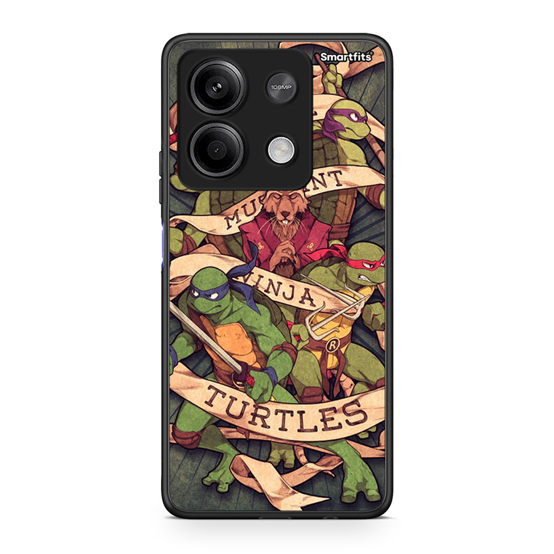 Xiaomi Redmi Note 13 5G Ninja Turtles θήκη από τη Smartfits με σχέδιο στο πίσω μέρος και μαύρο περίβλημα | Smartphone case with colorful back and black bezels by Smartfits