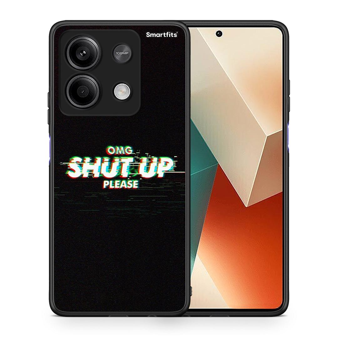 Θήκη Xiaomi Redmi Note 13 5G OMG ShutUp από τη Smartfits με σχέδιο στο πίσω μέρος και μαύρο περίβλημα | Xiaomi Redmi Note 13 5G OMG ShutUp case with colorful back and black bezels