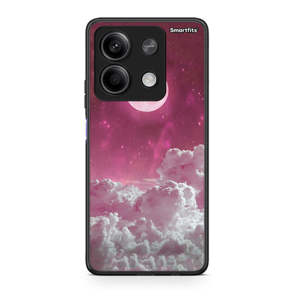 Xiaomi Redmi Note 13 5G Pink Moon Θήκη από τη Smartfits με σχέδιο στο πίσω μέρος και μαύρο περίβλημα | Smartphone case with colorful back and black bezels by Smartfits