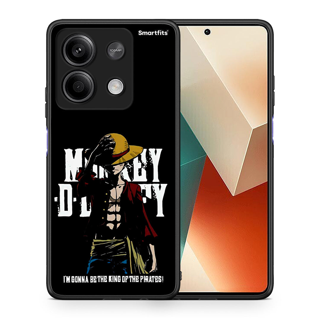 Θήκη Xiaomi Redmi Note 13 5G Pirate King από τη Smartfits με σχέδιο στο πίσω μέρος και μαύρο περίβλημα | Xiaomi Redmi Note 13 5G Pirate King case with colorful back and black bezels