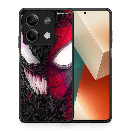 Θήκη Xiaomi Redmi Note 13 5G SpiderVenom PopArt από τη Smartfits με σχέδιο στο πίσω μέρος και μαύρο περίβλημα | Xiaomi Redmi Note 13 5G SpiderVenom PopArt case with colorful back and black bezels