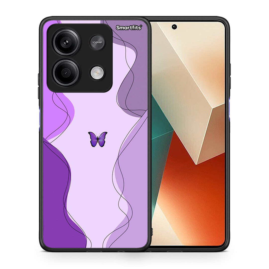 Purple Mariposa - Xiaomi Redmi Note 13 5G θήκη