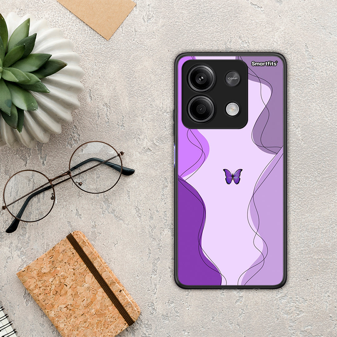 Purple Mariposa - Xiaomi Redmi Note 13 5G θήκη