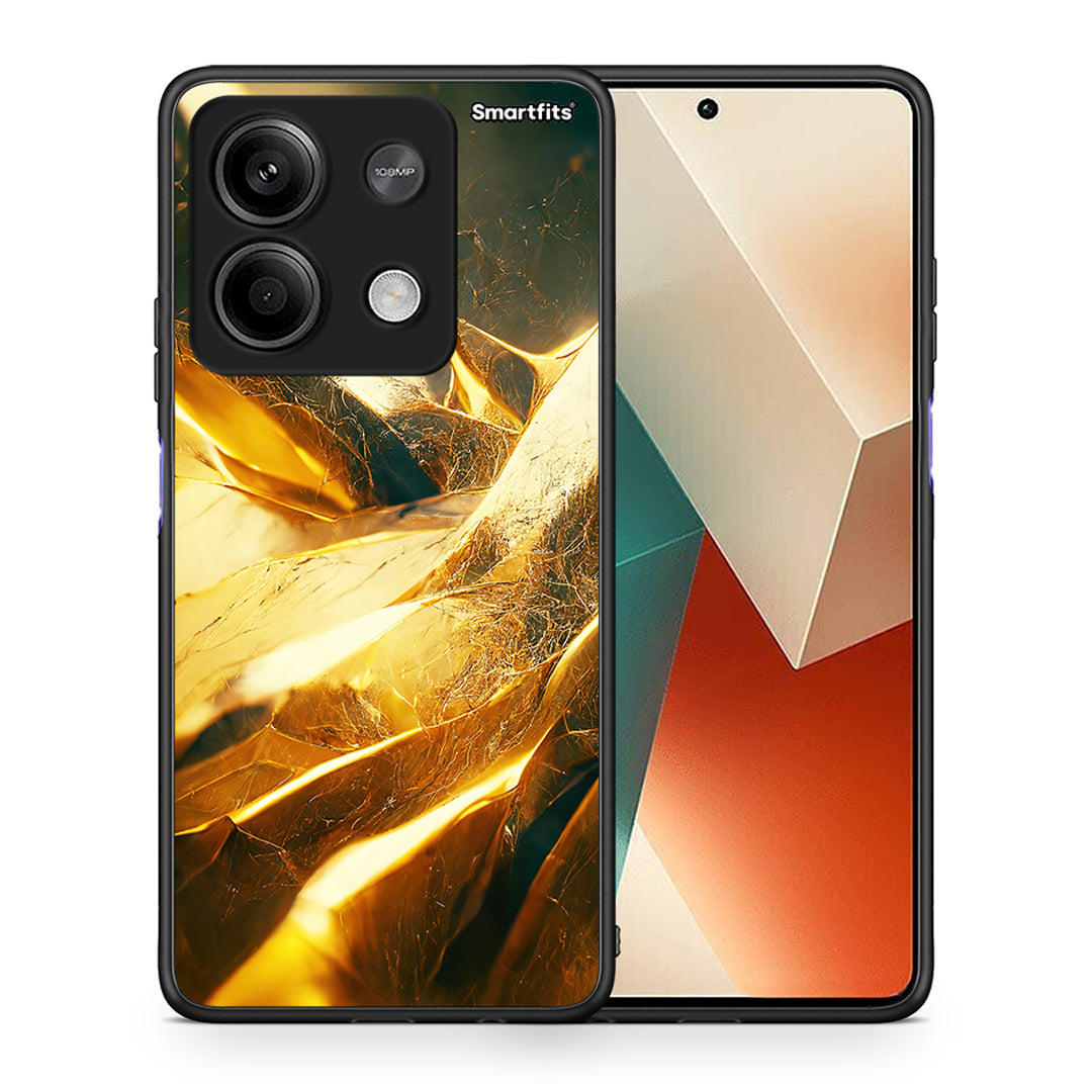 Θήκη Xiaomi Redmi Note 13 5G Real Gold από τη Smartfits με σχέδιο στο πίσω μέρος και μαύρο περίβλημα | Xiaomi Redmi Note 13 5G Real Gold case with colorful back and black bezels