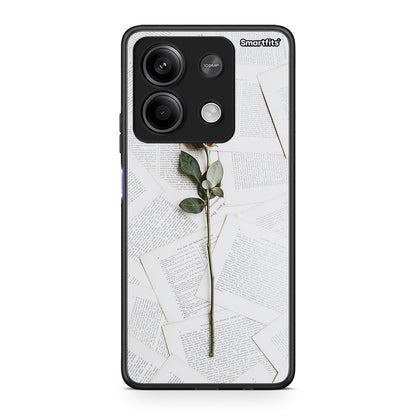 Xiaomi Redmi Note 13 5G Red Rose θήκη από τη Smartfits με σχέδιο στο πίσω μέρος και μαύρο περίβλημα | Smartphone case with colorful back and black bezels by Smartfits