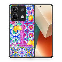 Thumbnail for Θήκη Xiaomi Redmi Note 13 5G Retro Spring από τη Smartfits με σχέδιο στο πίσω μέρος και μαύρο περίβλημα | Xiaomi Redmi Note 13 5G Retro Spring case with colorful back and black bezels