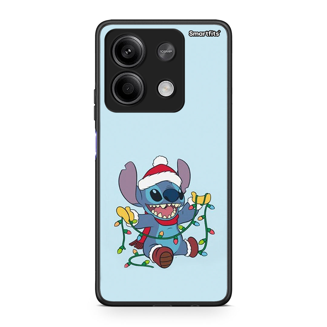 Xiaomi Redmi Note 13 5G Santa Stich θήκη από τη Smartfits με σχέδιο στο πίσω μέρος και μαύρο περίβλημα | Smartphone case with colorful back and black bezels by Smartfits