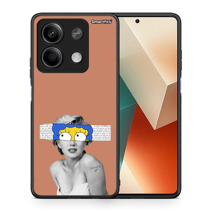 Θήκη Xiaomi Redmi Note 13 5G Sim Merilyn από τη Smartfits με σχέδιο στο πίσω μέρος και μαύρο περίβλημα | Xiaomi Redmi Note 13 5G Sim Merilyn case with colorful back and black bezels