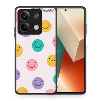 Thumbnail for Θήκη Xiaomi Redmi Note 13 5G Smiley Faces από τη Smartfits με σχέδιο στο πίσω μέρος και μαύρο περίβλημα | Xiaomi Redmi Note 13 5G Smiley Faces case with colorful back and black bezels